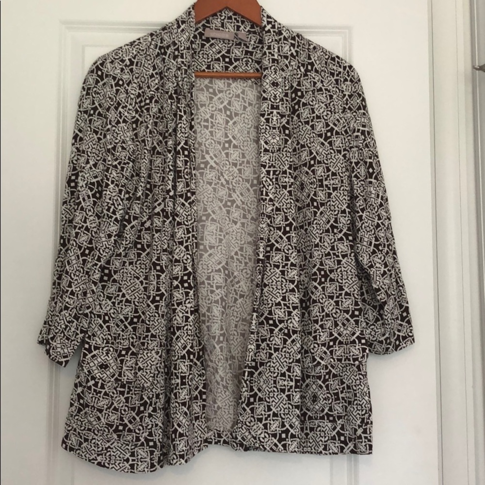 Chico’s pancho cardigan cover size 1 /4 sleeves geometric size 8